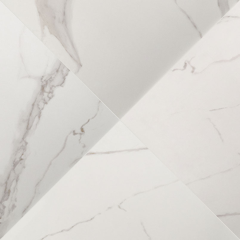 35x35 Monza Marbello Marble-Look Matte Smooth Porcelain Tile Soft White