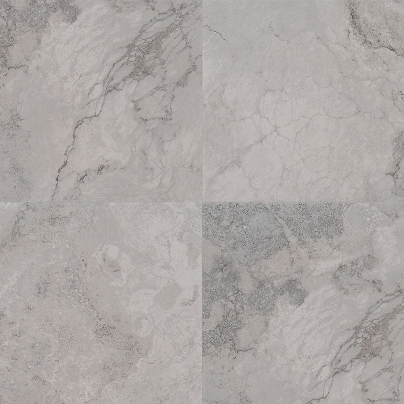 12x12 Napa Stone-Look Matte Textured Ceramic Tile Soft Grey