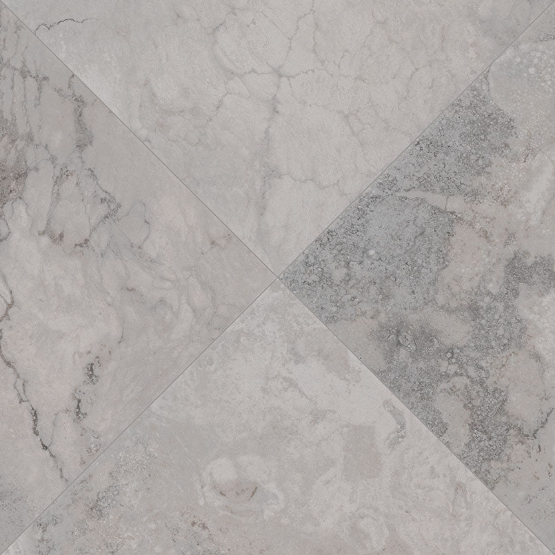 12x12 Napa Stone-Look Matte Textured Ceramic Tile Soft Grey