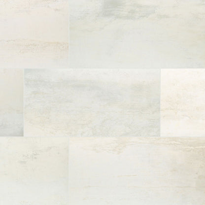 12x24 Oxide Stone-Look Matte Smooth Porcelain Tile Soft Ivory