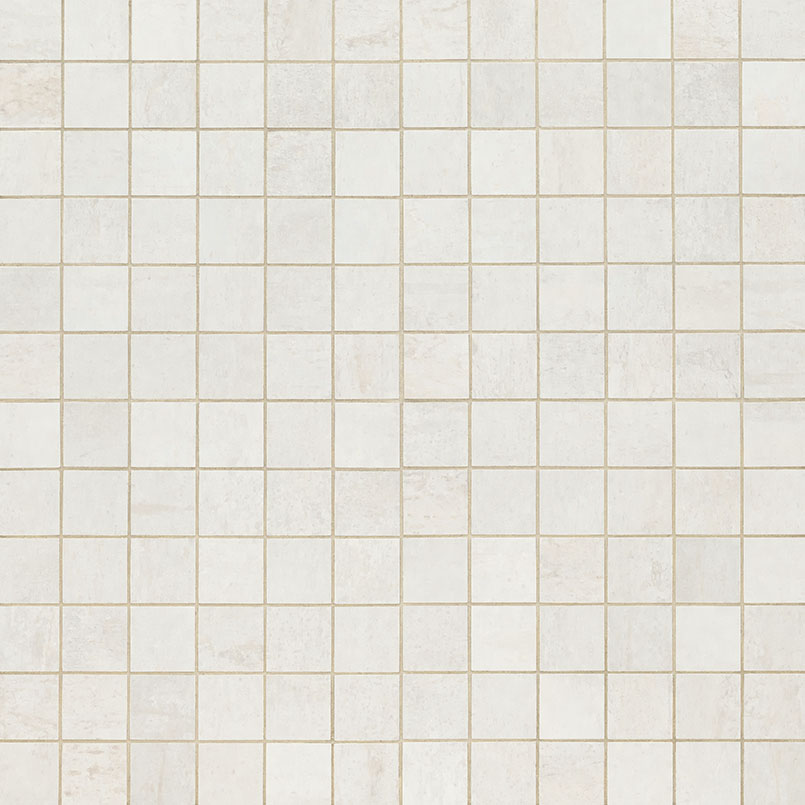 2x2 Oxide Mosaic Stone-Look Matte Smooth Porcelain Tile Soft Ivory