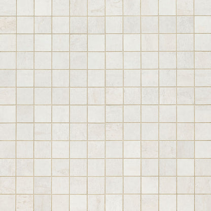 2x2 Oxide Mosaic Stone-Look Matte Smooth Porcelain Tile Soft Ivory