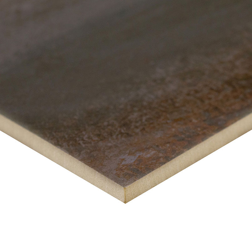 12x24 Oxide Concrete-Look Matte Textured Porcelain Tile Charcoal Brown
