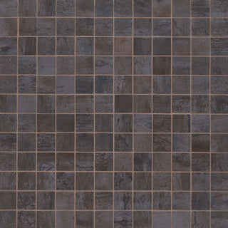 Charcoal Brown - 2x2 Oxide Mosaic Concrete-Look Matte Textured Porcelain Tile