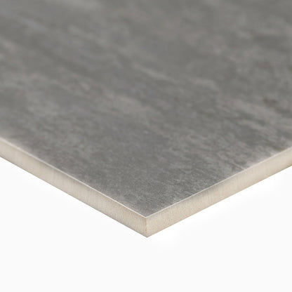 12x24 Oxide Concrete-Look Matte Textured Porcelain Tile Charcoal Grey