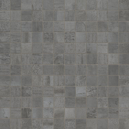 2x2 Oxide Mosaic Concrete-Look Matte Textured Porcelain Tile Charcoal Grey