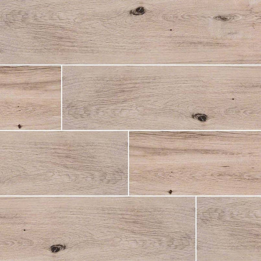 6x36 Palmetto Wood-Look Matte Smooth Porcelain Tile Ash Brown