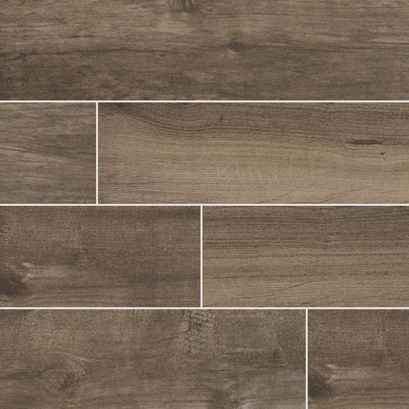 6x36 Palmetto Wood-Look Matte Smooth Porcelain Tile Dark Brown