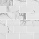 2x4 Pietra Statuario Mosaic Marble-Look Polished Smooth Porcelain Tile Soft White
