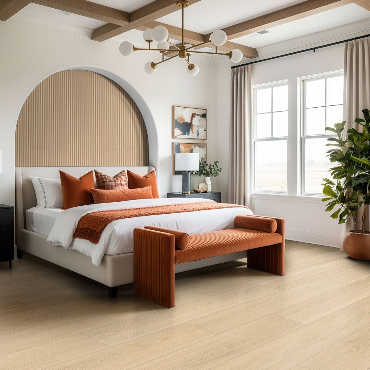 10x60 Placero Wood-Look Matte Smooth Porcelain Tile Warm Beige