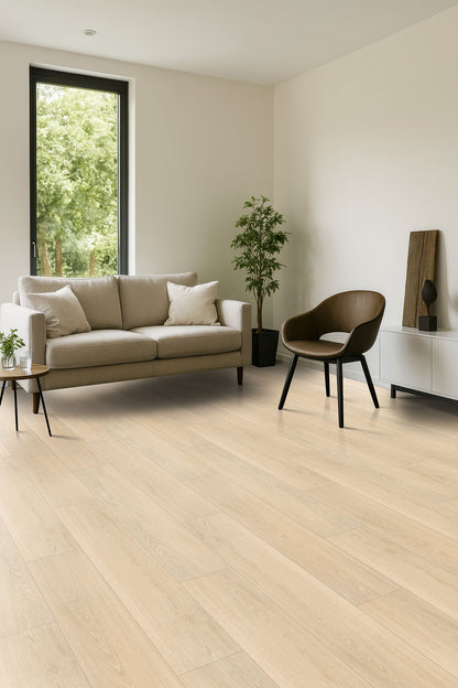 10x60 Placero Wood-Look Matte Smooth Porcelain Tile Warm Beige