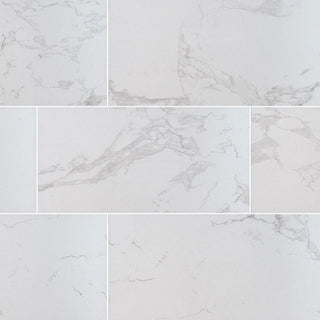 Soft Gray - 24x48 Praia Marble-Look Matte Smooth Porcelain Tile