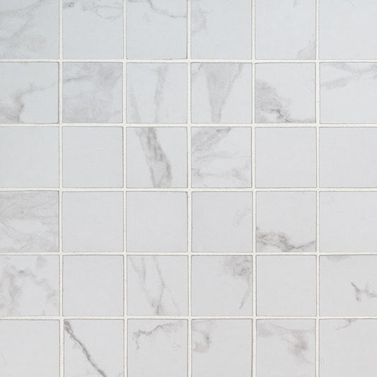 2x2 Praia Mosaic Marble-Look Matte Smooth Porcelain Tile