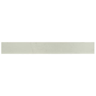 Soft Gray - 3x24 Praia Bullnose Marble-Look Polished Smooth Porcelain Tile