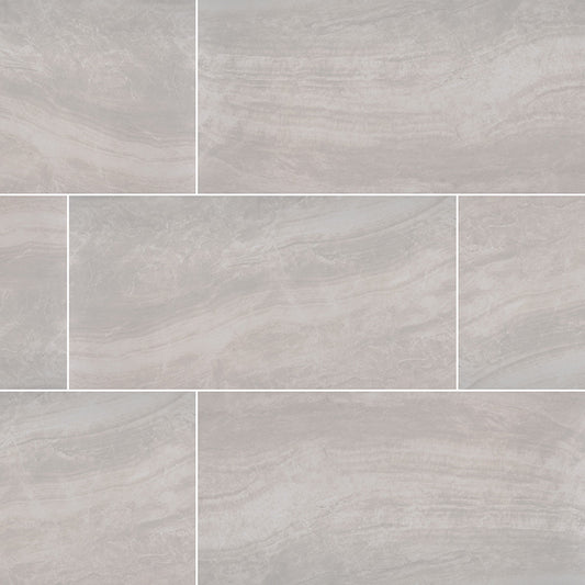 24x48 Praia Stone-Look Matte Smooth Porcelain Tile Soft Taupe