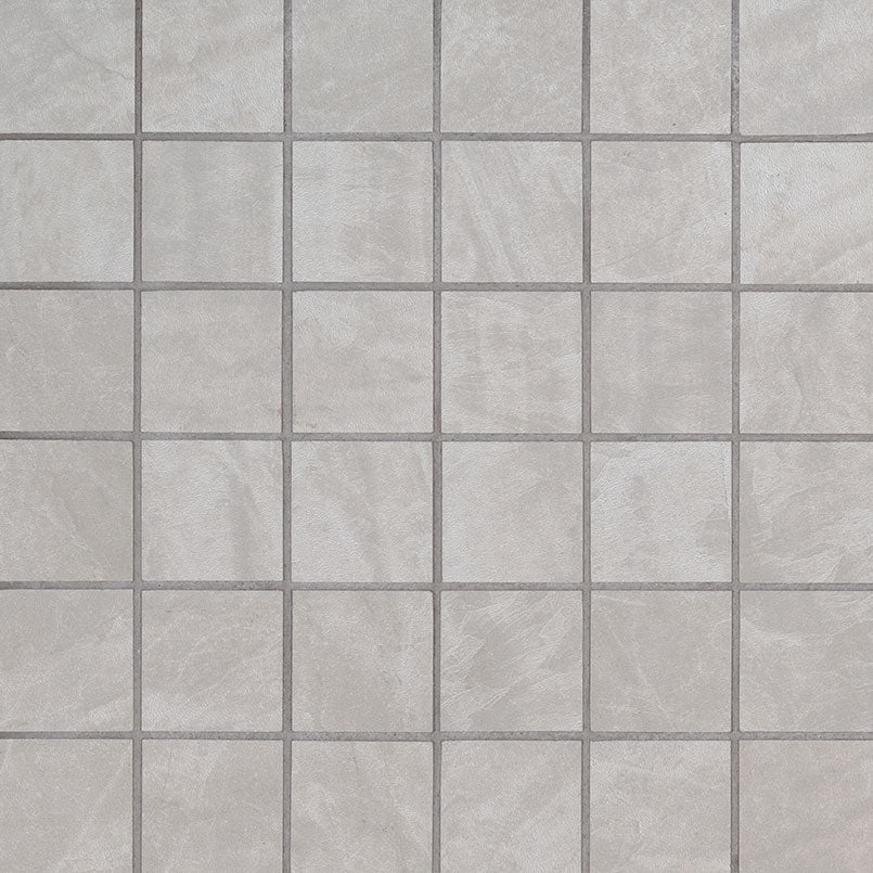 2x2 Praia Mosaic Stone-Look Matte Smooth Porcelain Tile Light Gray