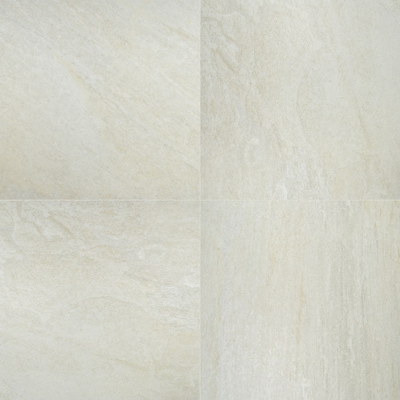 24x24 Legions Stone-Look Matte Gritty Porcelain Tile Light Gray