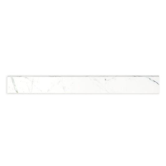 3x24 Regallo Gray Vein Bullnose Stone-Look Matte Smooth Porcelain Tile Soft White