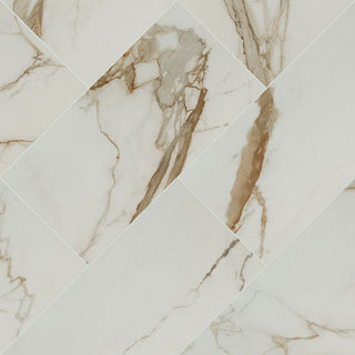 Warm Ivory - 12x24 Regallo Orange Vein Stone-Look Matte Smooth Porcelain Tile