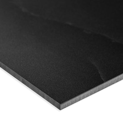 12x24 Regallo White Vein Marble-Look Matte Smooth Porcelain Tile Deep Black