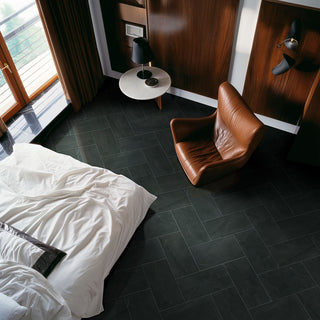 Deep Black - 12x24 Regallo White Vein Marble-Look Matte Smooth Porcelain Tile