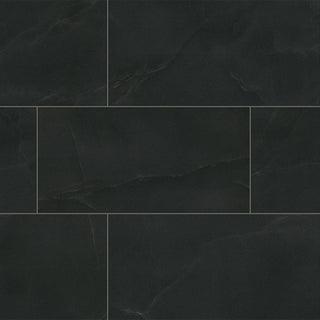 Deep Black - 24x48 Regallo White Vein Marble-Look Matte Smooth Porcelain Tile