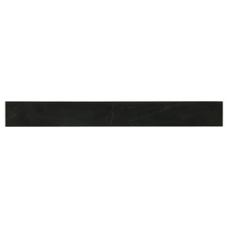 Deep Black - 3x24 Regallo White Vein Bullnose Marble-Look Matte Smooth Porcelain Tile