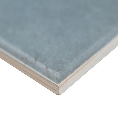 3x12 Renzo Patterned Natural-Look Glossy Textured Ceramic Tile Light Blue