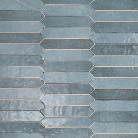 2.5x13 Renzo Picket Patterned Natural-Look Glossy Textured Ceramic Tile