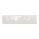 3x12 Renzo Patterned Solid-Color Glossy Textured Ceramic Tile Off White