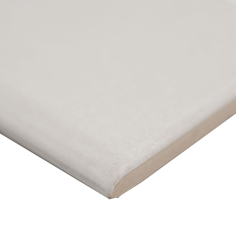 3x12 Renzo Patterned Solid-Color Glossy Textured Ceramic Tile Off White
