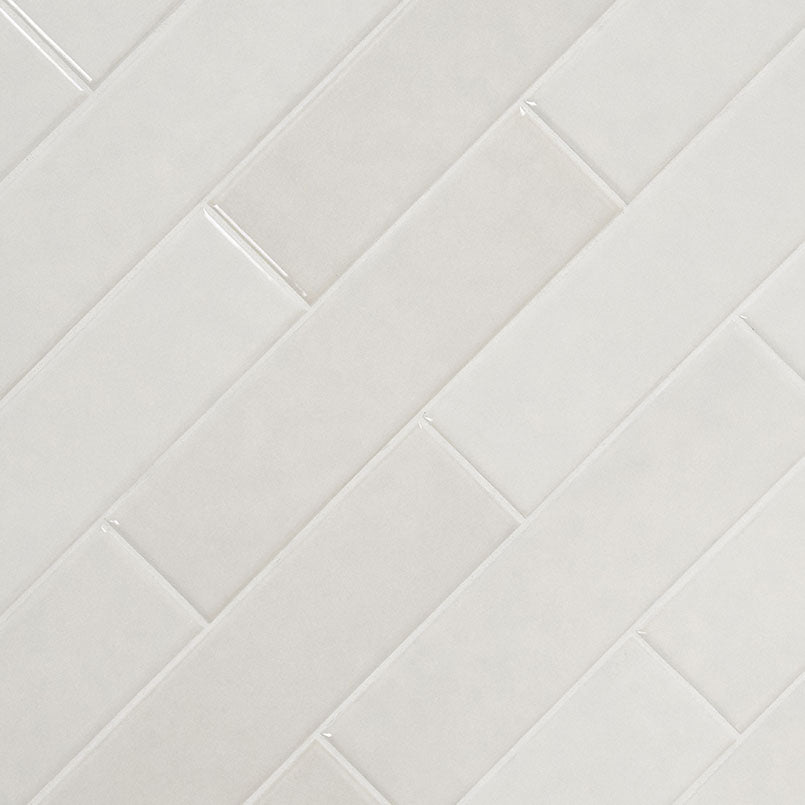 3x12 Renzo Patterned Natural-Look Glossy Textured Ceramic Tile Off White