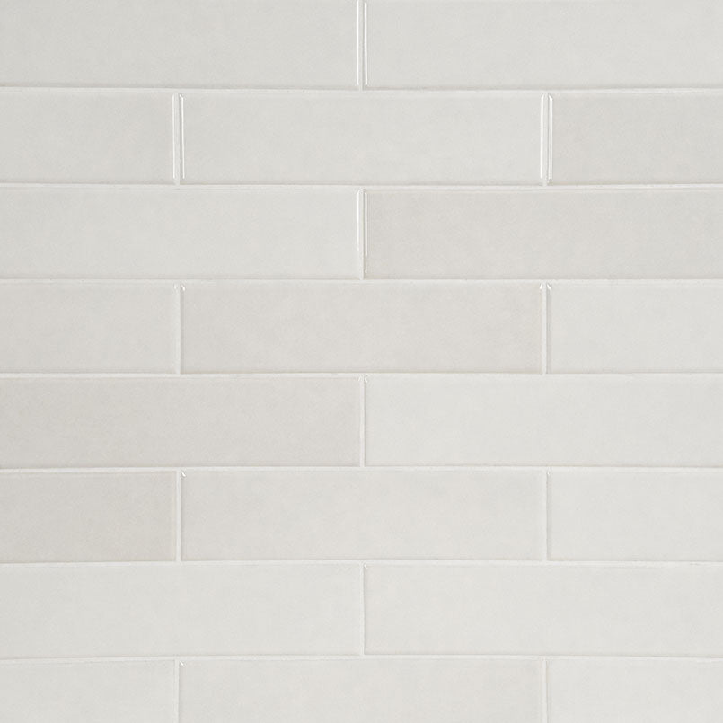 3x12 Renzo Patterned Natural-Look Glossy Textured Ceramic Tile Off White