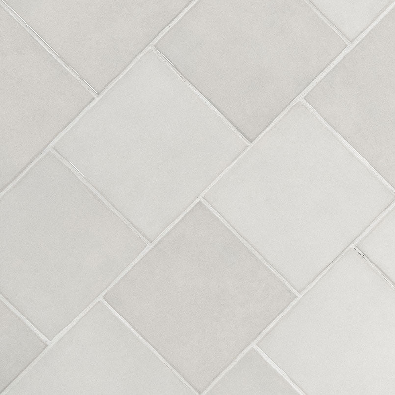 5x5 Renzo Patterned Natural-Look Glossy Textured Ceramic Tile Off White
