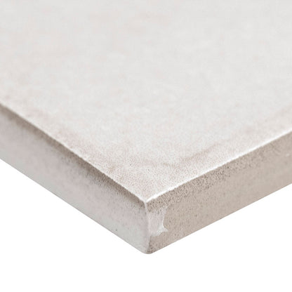5x5 Renzo Patterned Natural-Look Glossy Textured Ceramic Tile Off White