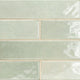 3x12 Renzo Patterned Natural-Look Glossy Textured Ceramic Tile Light Green