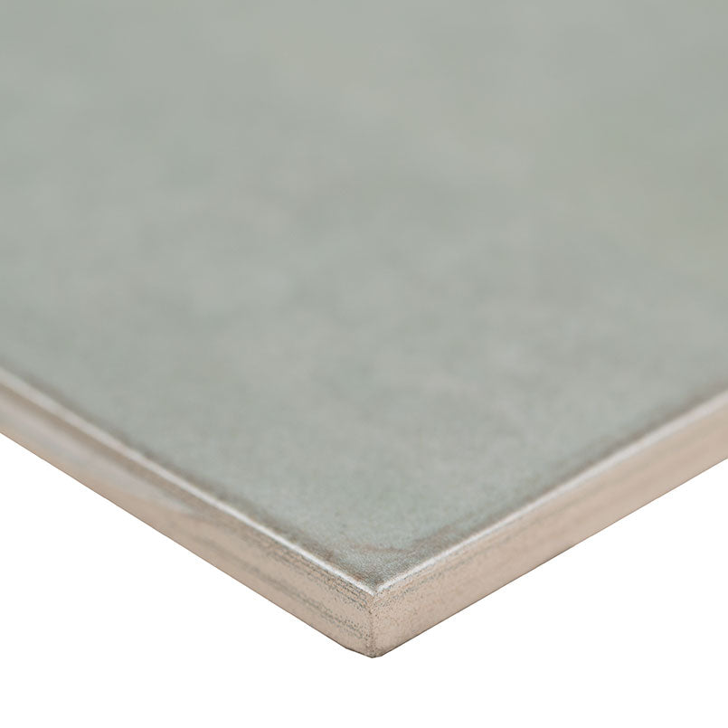 5x5 Renzo Patterned Natural-Look Glossy Textured Ceramic Tile Light Green