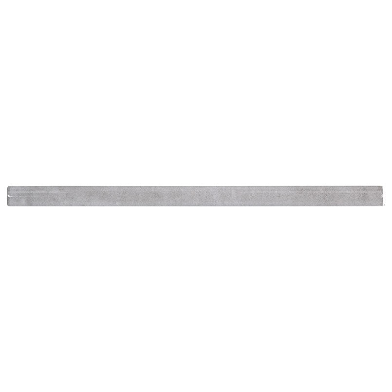 5/8x12 Renzo Patterned Solid-Color Glossy Textured Ceramic Tile Pearl Gray