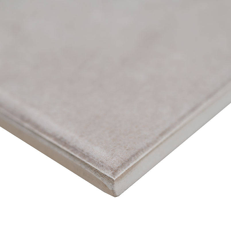 3x12 Renzo Patterned Natural-Look Glossy Textured Ceramic Tile Pearl Gray