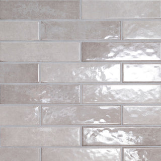 Pearl Gray - 3x12 Renzo Patterned Natural-Look Glossy Textured Ceramic Tile