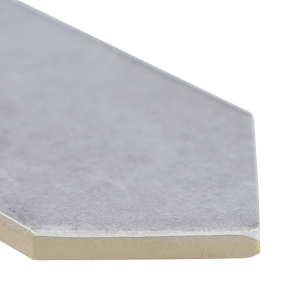 2.5x13 Renzo Picket Patterned Natural-Look Glossy Textured Ceramic Tile Pearl Gray