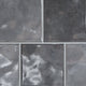 5x5 Renzo Patterned Natural-Look Glossy Textured Ceramic Tile Dark Gray