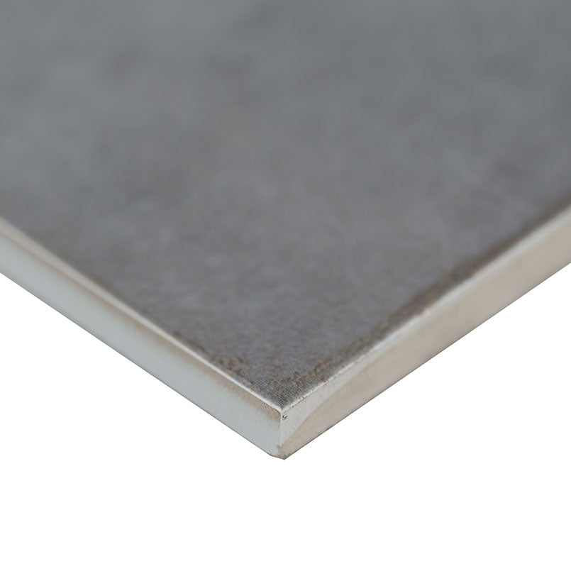 5x5 Renzo Patterned Natural-Look Glossy Textured Ceramic Tile Dark Gray