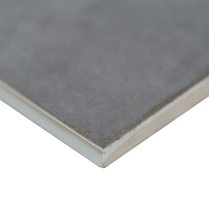 5x5 Renzo Patterned Natural-Look Glossy Textured Ceramic Tile Dark Gray