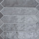 2.5x13 Renzo Picket Patterned Natural-Look Glossy Textured Ceramic Tile Dark Gray