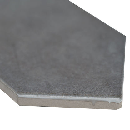 2.5x13 Renzo Picket Patterned Natural-Look Glossy Textured Ceramic Tile Dark Gray