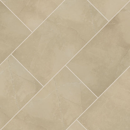 12x24 Sande Stone-Look Matte Smooth Porcelain Tile Beige Sand