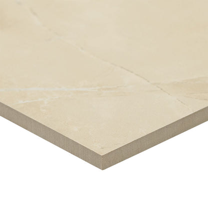 12x24 Sande Stone-Look Matte Smooth Porcelain Tile Beige Sand