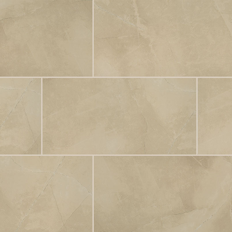24x48 Sande Stone-Look Matte Smooth Porcelain Tile Beige Sand