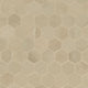 2x2 Sande Hexagon Mosaic Stone-Look Matte Smooth Porcelain Tile Beige Sand